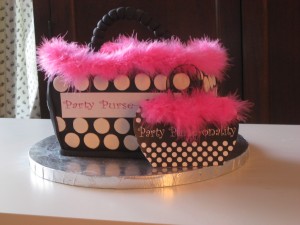 Polka Dot Purse Cake