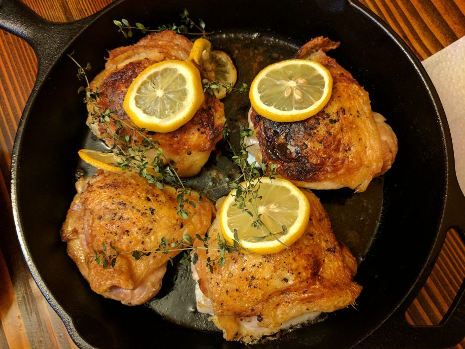 Lemon Thyme Chicken Thighs simmiecakes